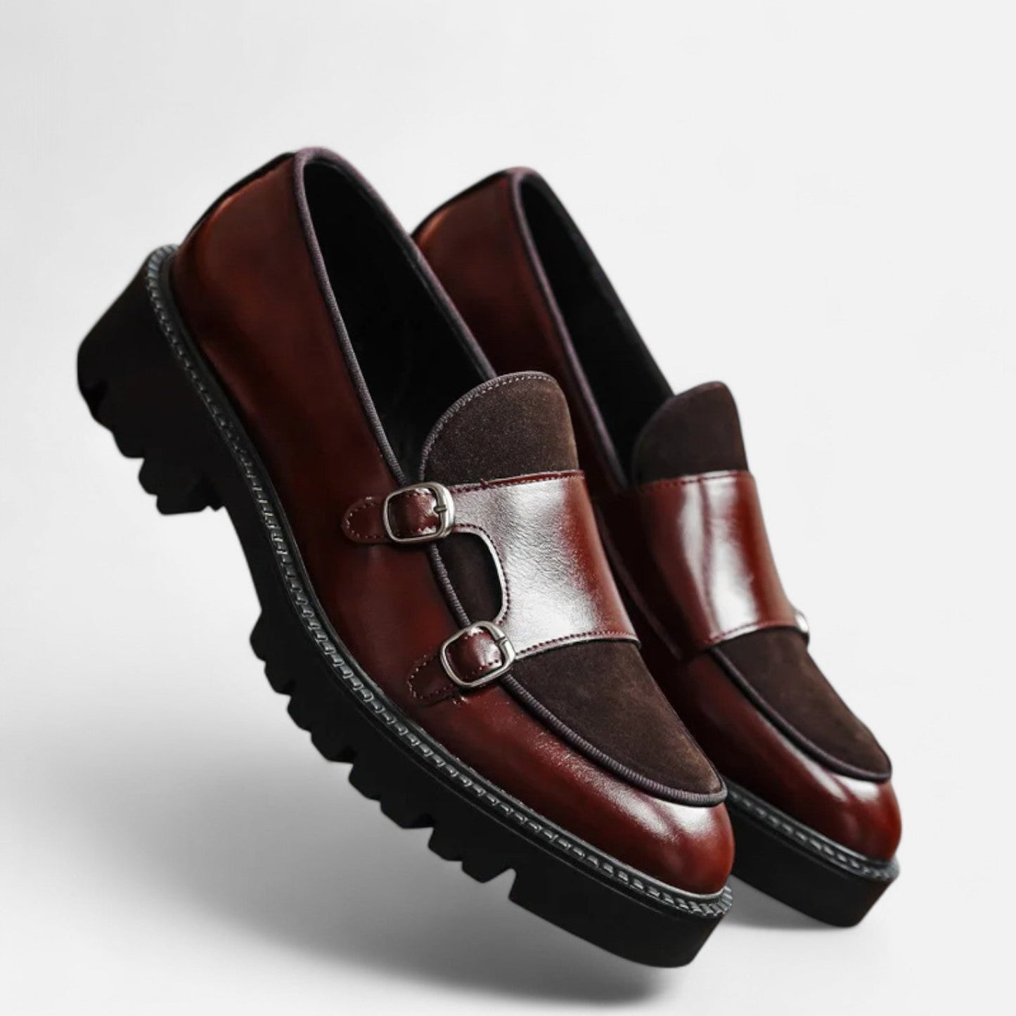 Men's Thick Sole Leather Loafers - British Style, Modern Charisma - Lévari Mode