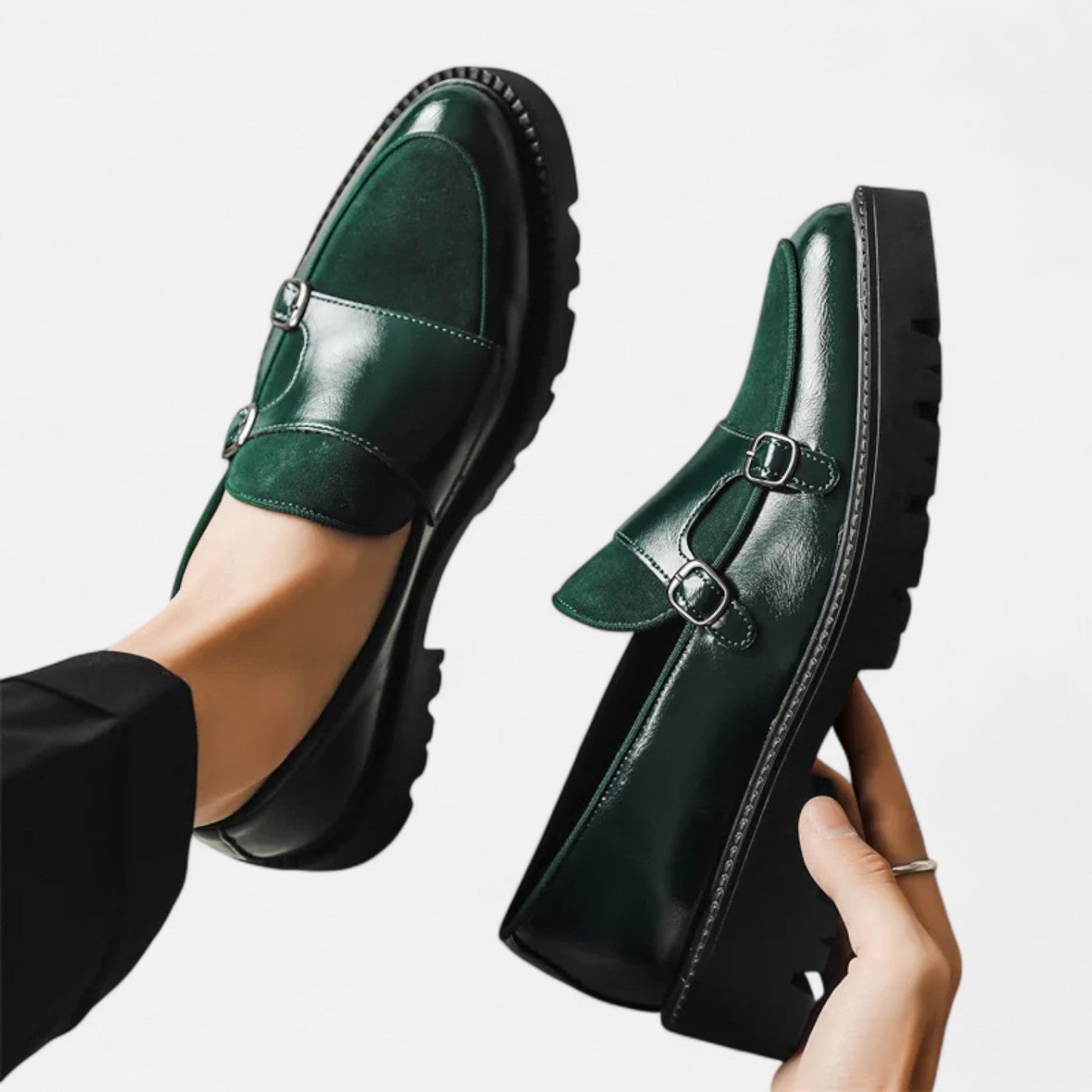 Men's Thick Sole Leather Loafers - British Style, Modern Charisma - Lévari Mode