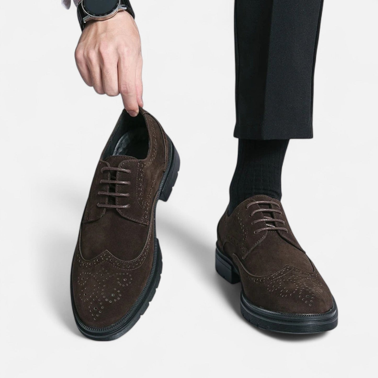 Men's Suede Comfort Oxfords – Soft Elegance, Timeless Allure