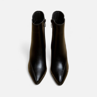 Women's Pointed Toe Slim Boots - Slender Silhouette, Timeless Elegance