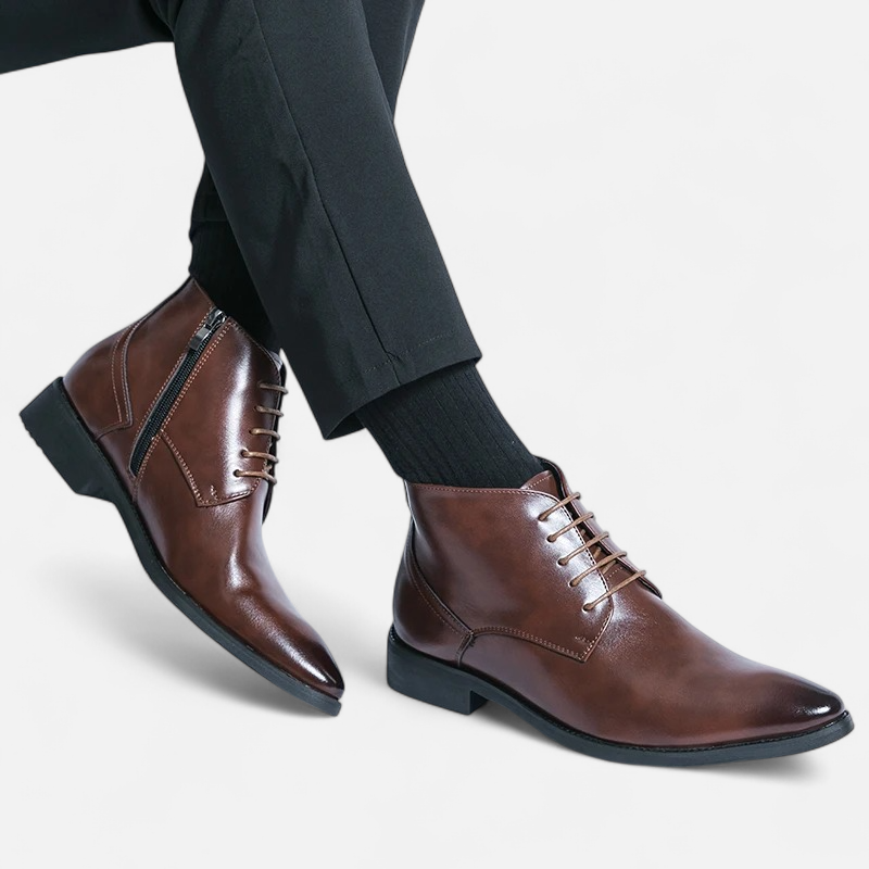 Men's High Top Leather Shoes - Softness, Comfort and Timeless Elegance