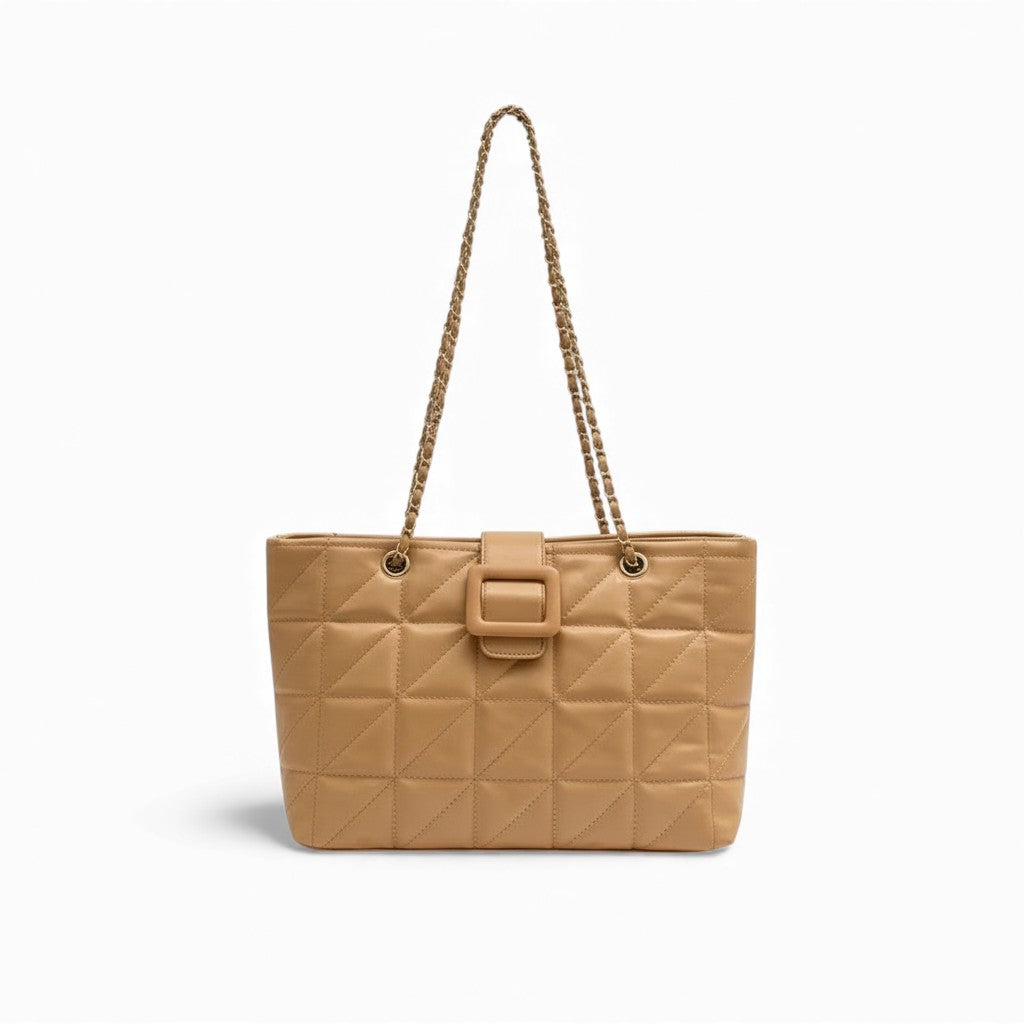 PU Leather Chain Shoulder Bag – Chic Detail – For Day to Night