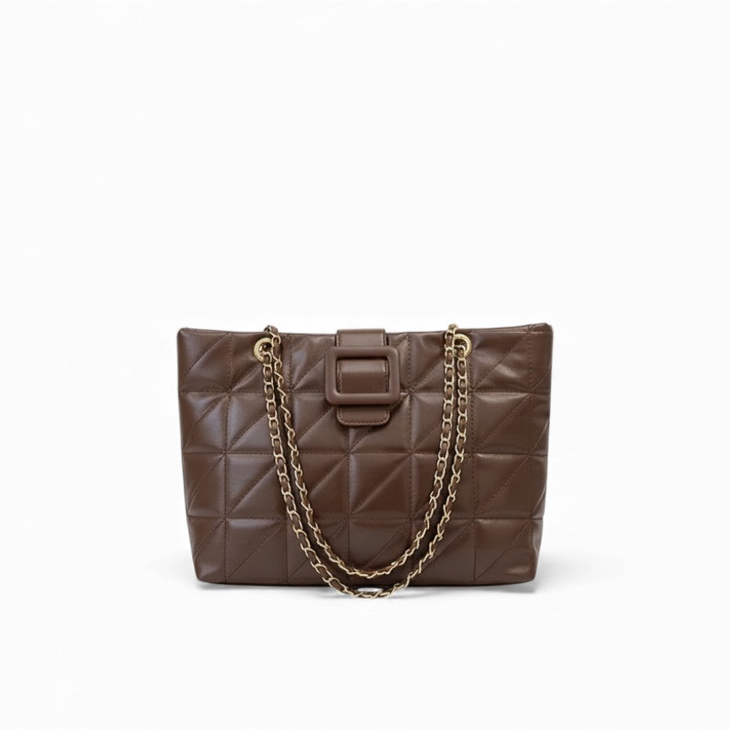 PU Leather Chain Shoulder Bag – Chic Detail – For Day to Night