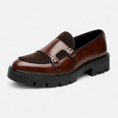 Men's Thick Sole Leather Loafers - British Style, Modern Charisma