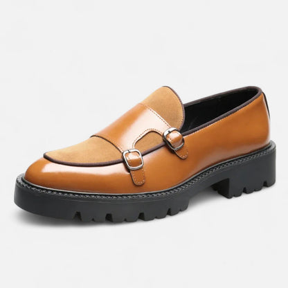 Men's Thick Sole Leather Loafers - British Style, Modern Charisma - Lévari Mode