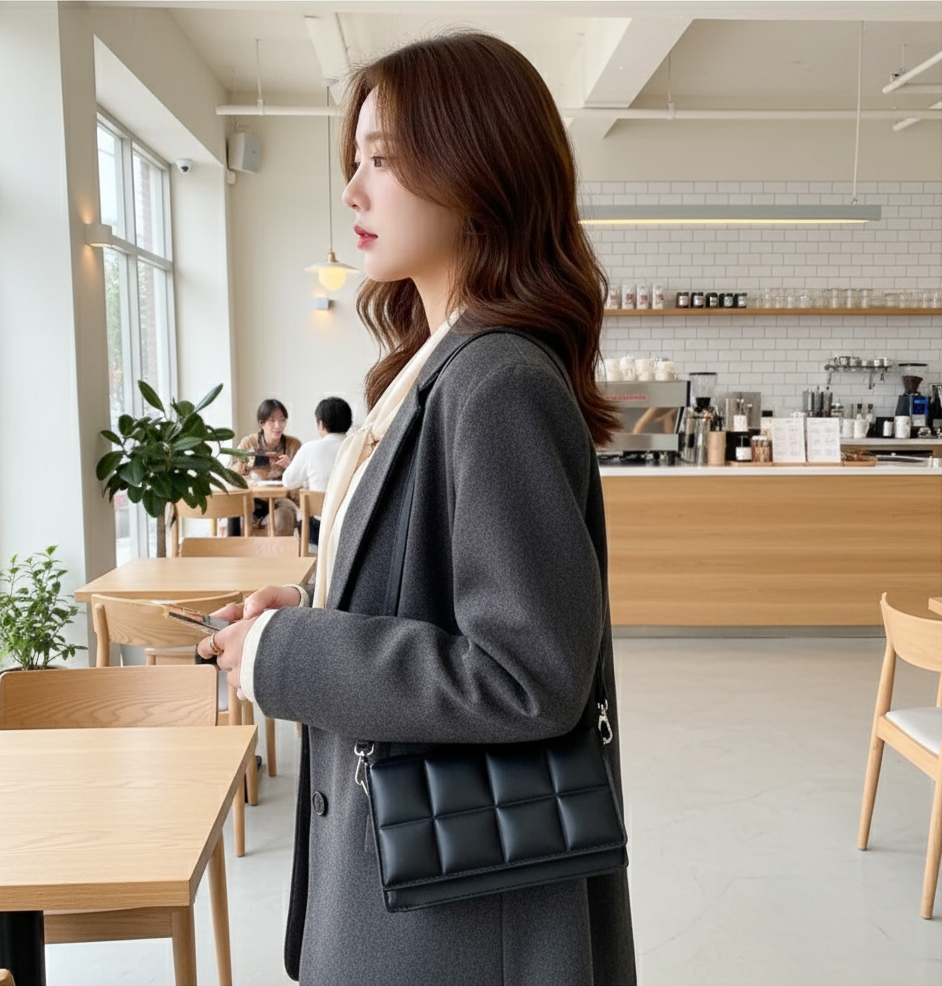 Soft PU Leather Shoulder Bag – Lightweight – For Daily Outings