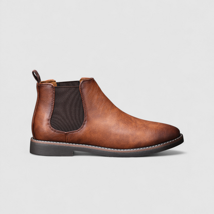 Men's Leather Chelsea Boots - Minimalist Elegance, Timeless Style
