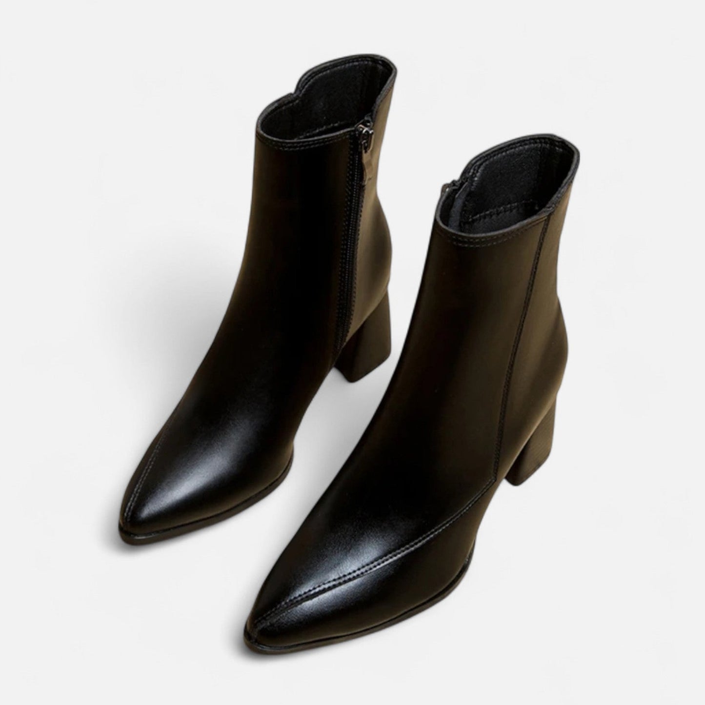 Women's Pointed Toe Slim Boots - Slender Silhouette, Timeless Elegance