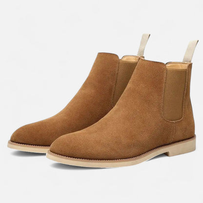 Men's Retro Suede Chelsea Boots - English Timelessness, Natural Elegance