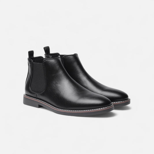 Men's Leather Chelsea Boots - Minimalist Elegance, Timeless Style