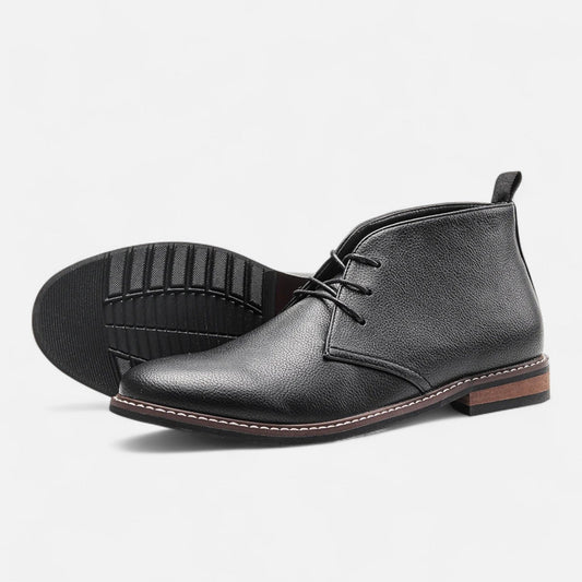 Men's Classic Leather Ankle Boots - Casual Style, Durable Elegance