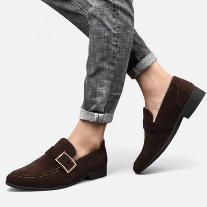 Men's Pointed Toe Dress Shoes - Social Elegance, Distinctive Finish