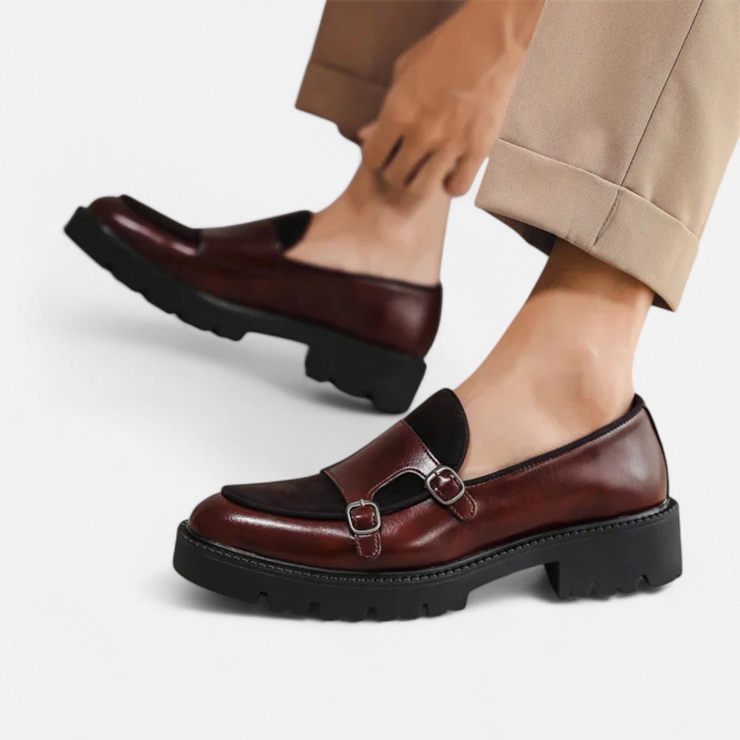 Men's Thick Sole Leather Loafers - British Style, Modern Charisma