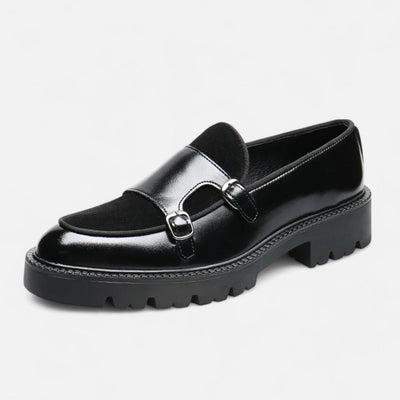 Men's Thick Sole Leather Loafers - British Style, Modern Charisma