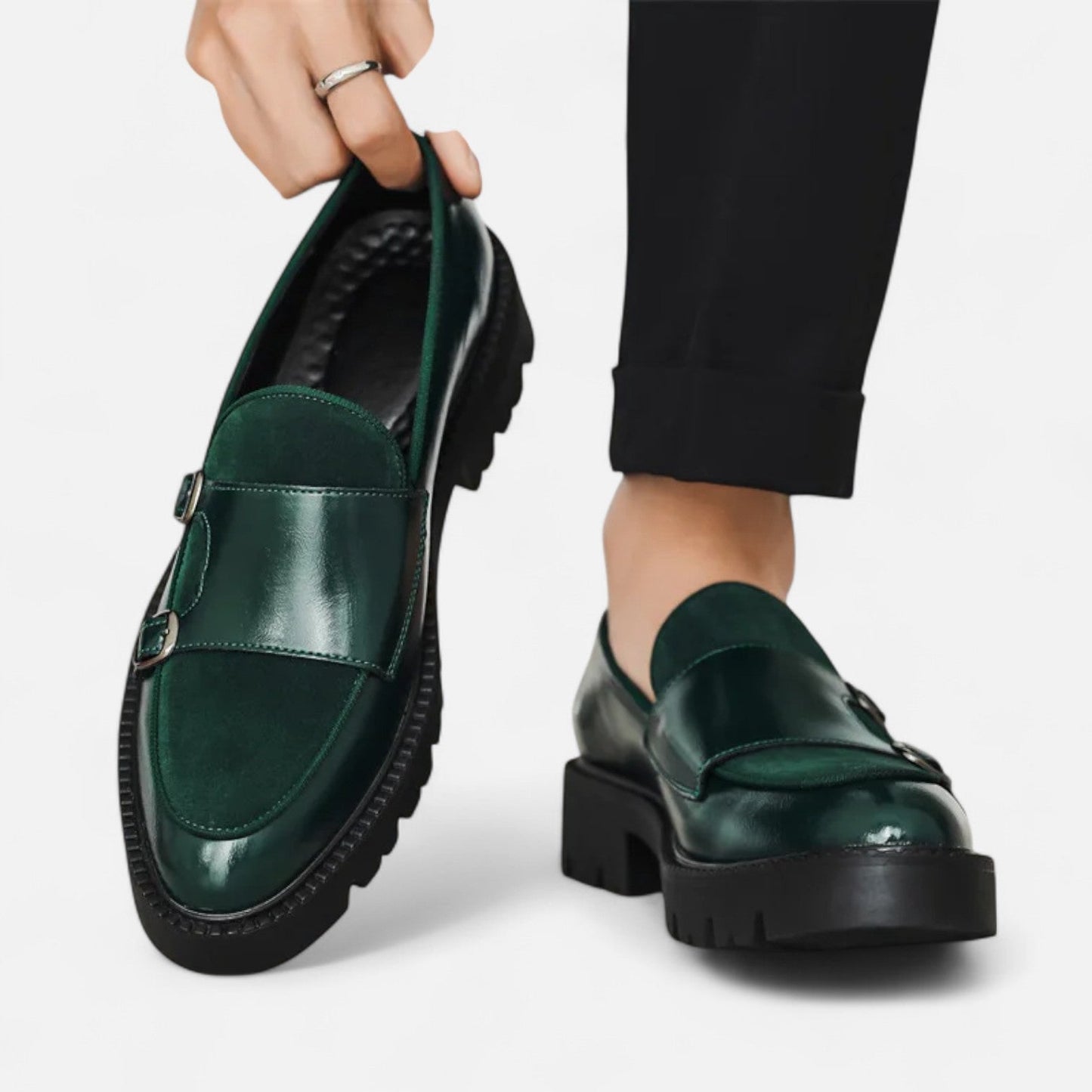 Men's Thick Sole Leather Loafers - British Style, Modern Charisma