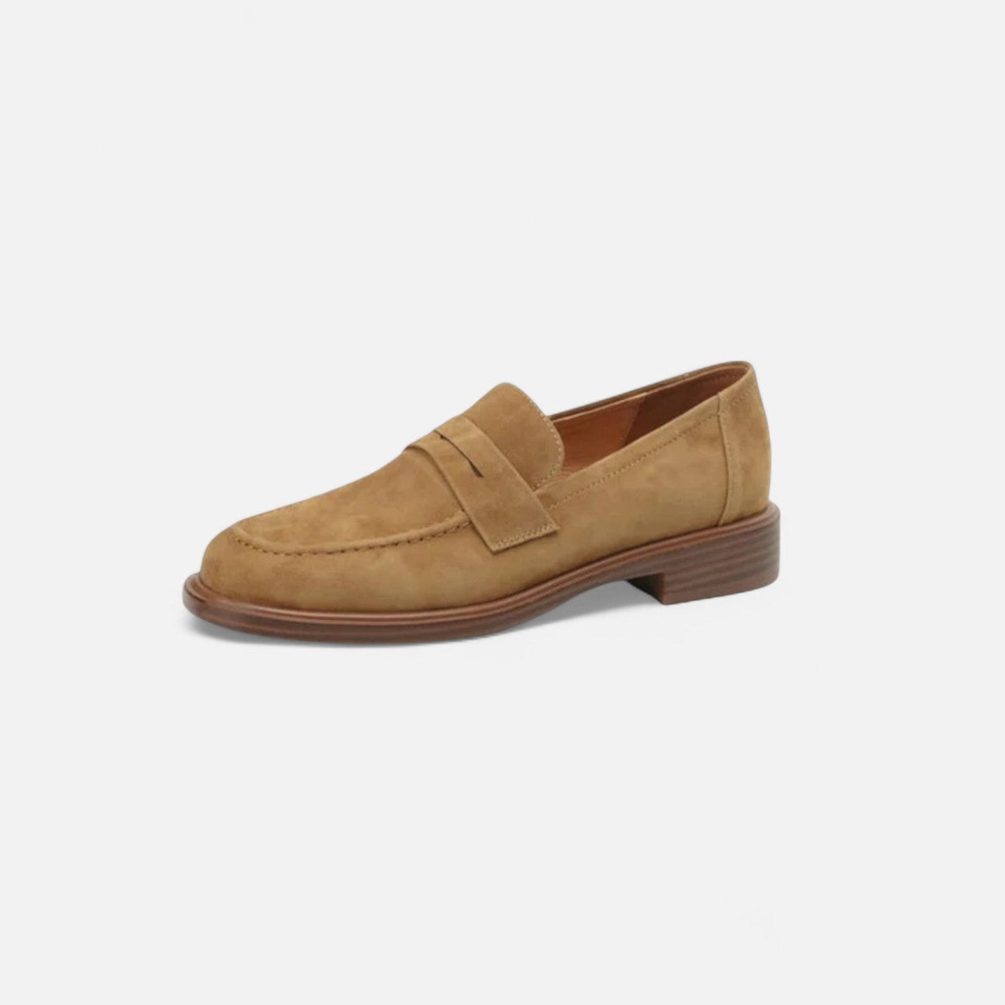 Women's Suede Loafers - Soft Elegance, Modern Comfort