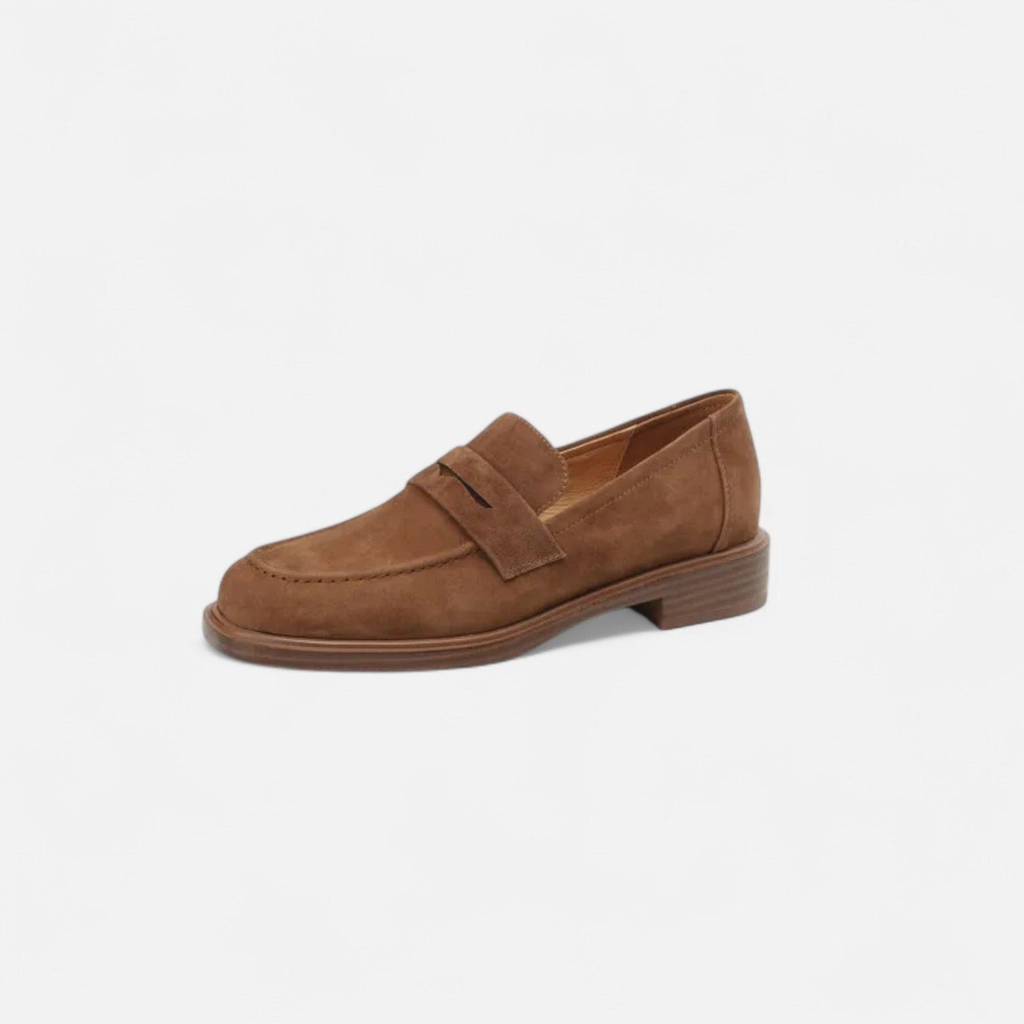 Women's Suede Loafers - Soft Elegance, Modern Comfort