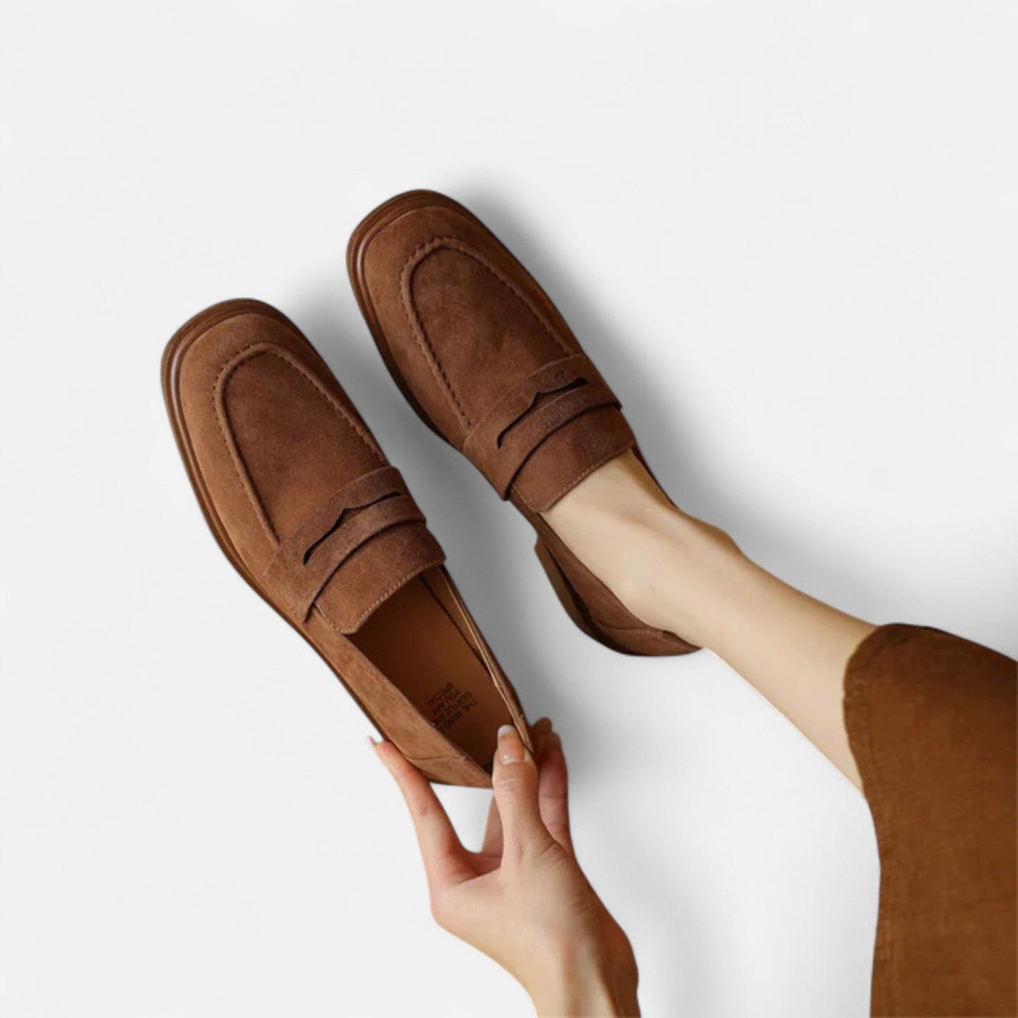 Women's Suede Loafers - Soft Elegance, Modern Comfort