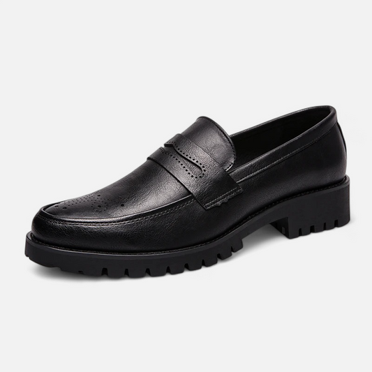 Men's Classic Crocodile-Embossed Leather Oxfords - Textured Prestige, Timeless Elegance