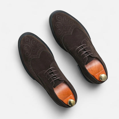 Men's Suede Comfort Oxfords – Soft Elegance, Timeless Allure