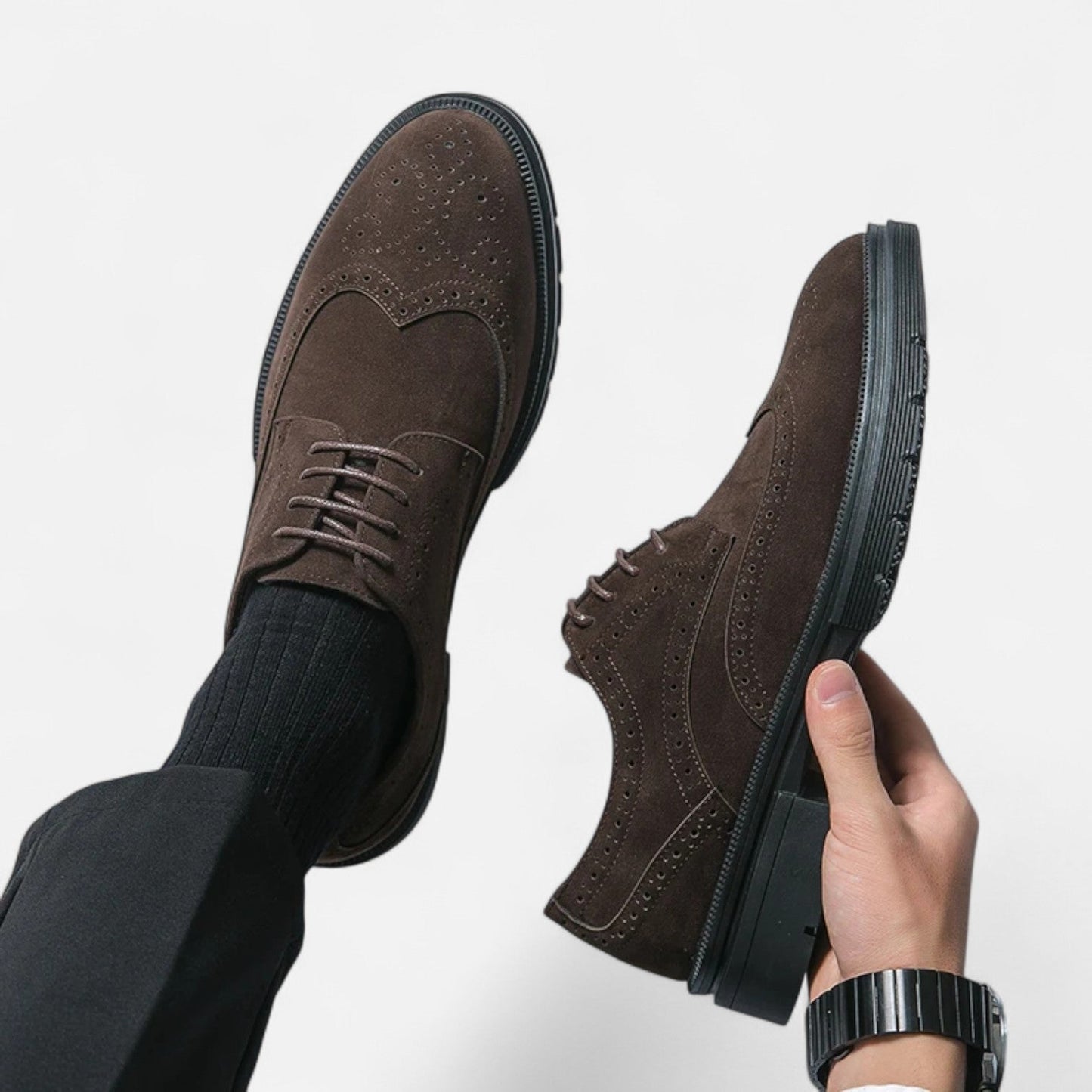 Men's Suede Comfort Oxfords – Soft Elegance, Timeless Allure