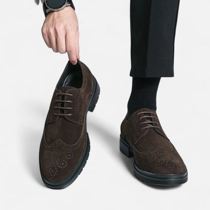 Men's Suede Comfort Oxfords – Soft Elegance, Timeless Allure