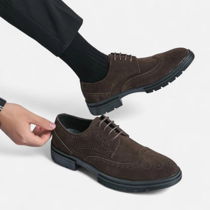 Men's Suede Comfort Oxfords – Soft Elegance, Timeless Allure