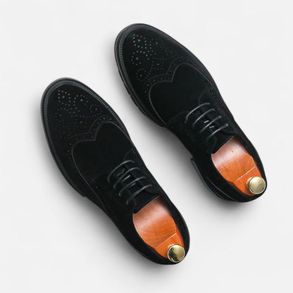 Men's Suede Comfort Oxfords – Soft Elegance, Timeless Allure