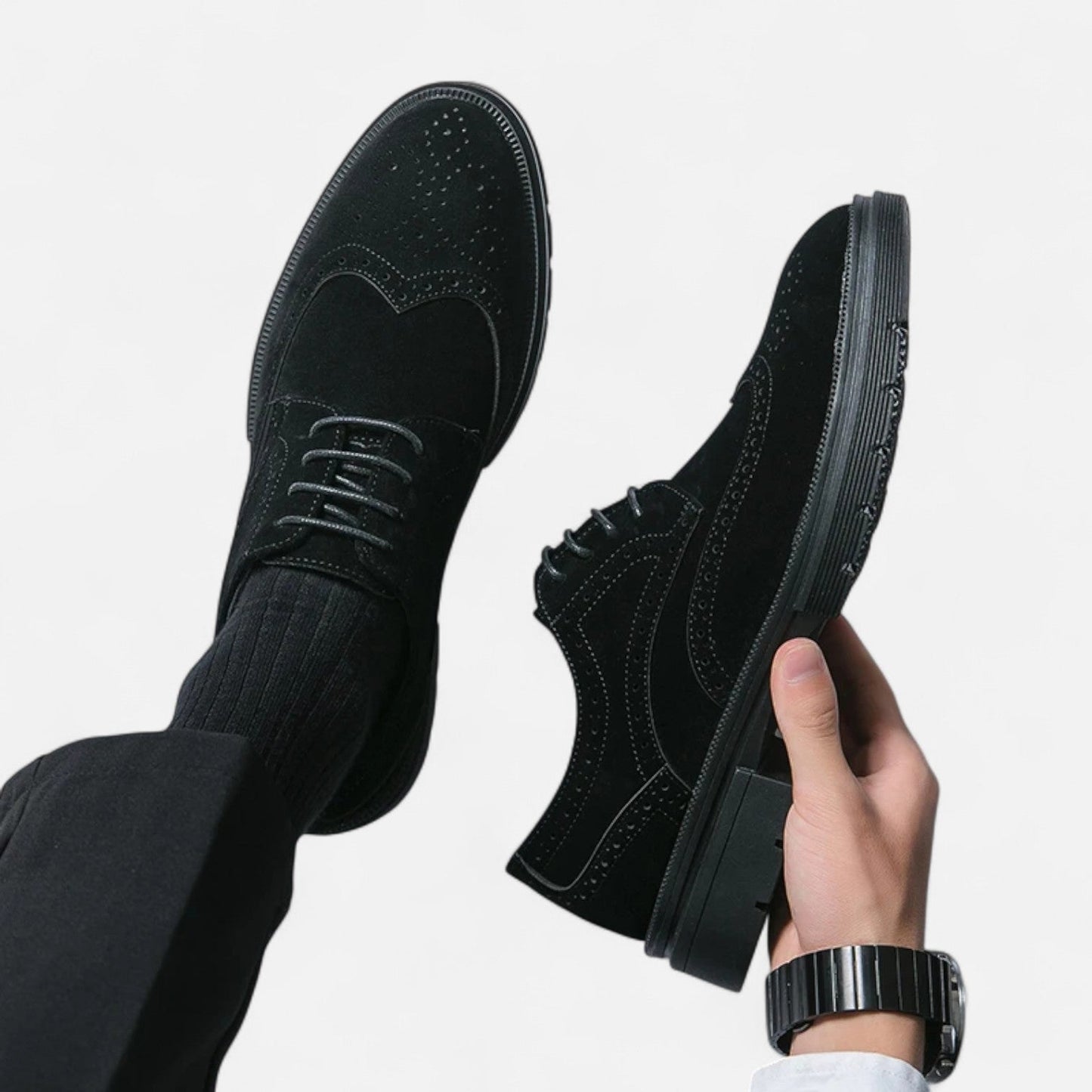 Men's Suede Comfort Oxfords – Soft Elegance, Timeless Allure