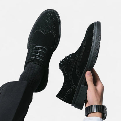Men's Suede Comfort Oxfords – Soft Elegance, Timeless Allure