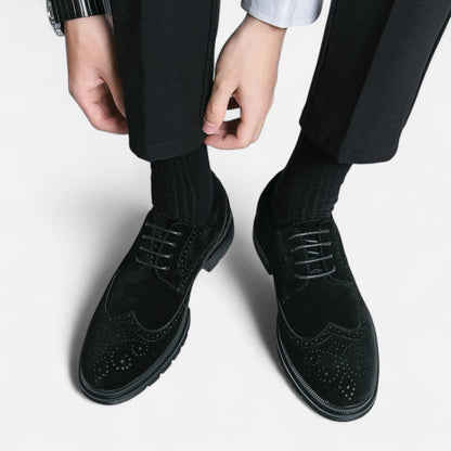 Men's Suede Comfort Oxfords – Soft Elegance, Timeless Allure